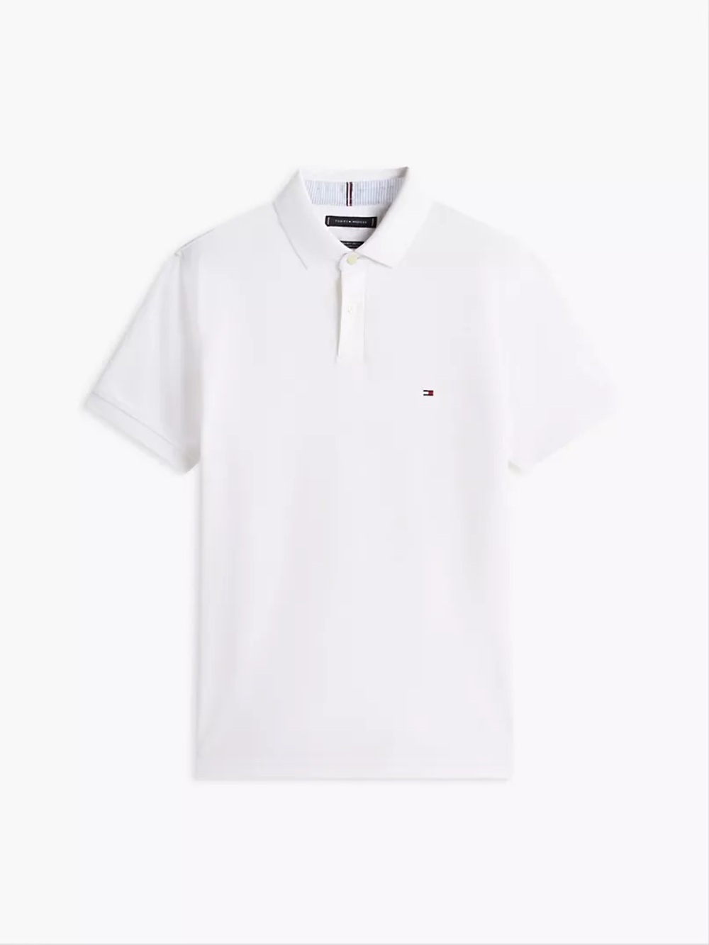 Tommy Hilfiger Men’s White Regular Fit Stretch Polo Shirt Size L